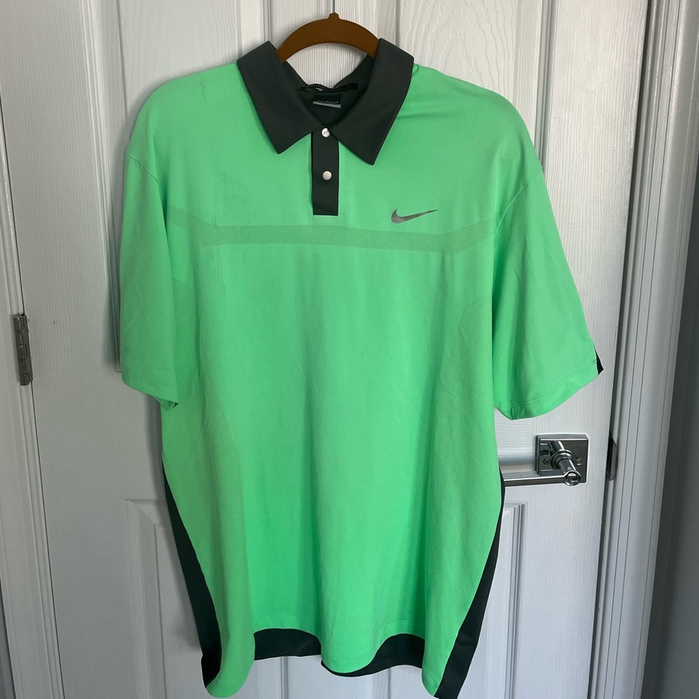 Men’s Nike Green and Gray Golf Polo